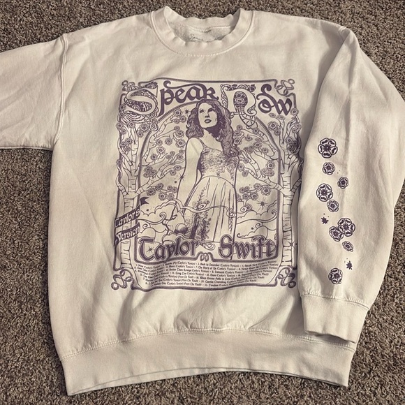 Taylor Swift Tops - Taylor Swift Speak Now Taylor’s Version Tracklist White Crewneck in Size Medium